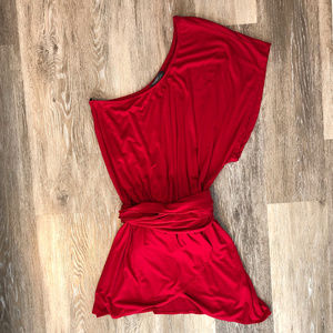 Frenzii- One shoulder top with belt/sash- small